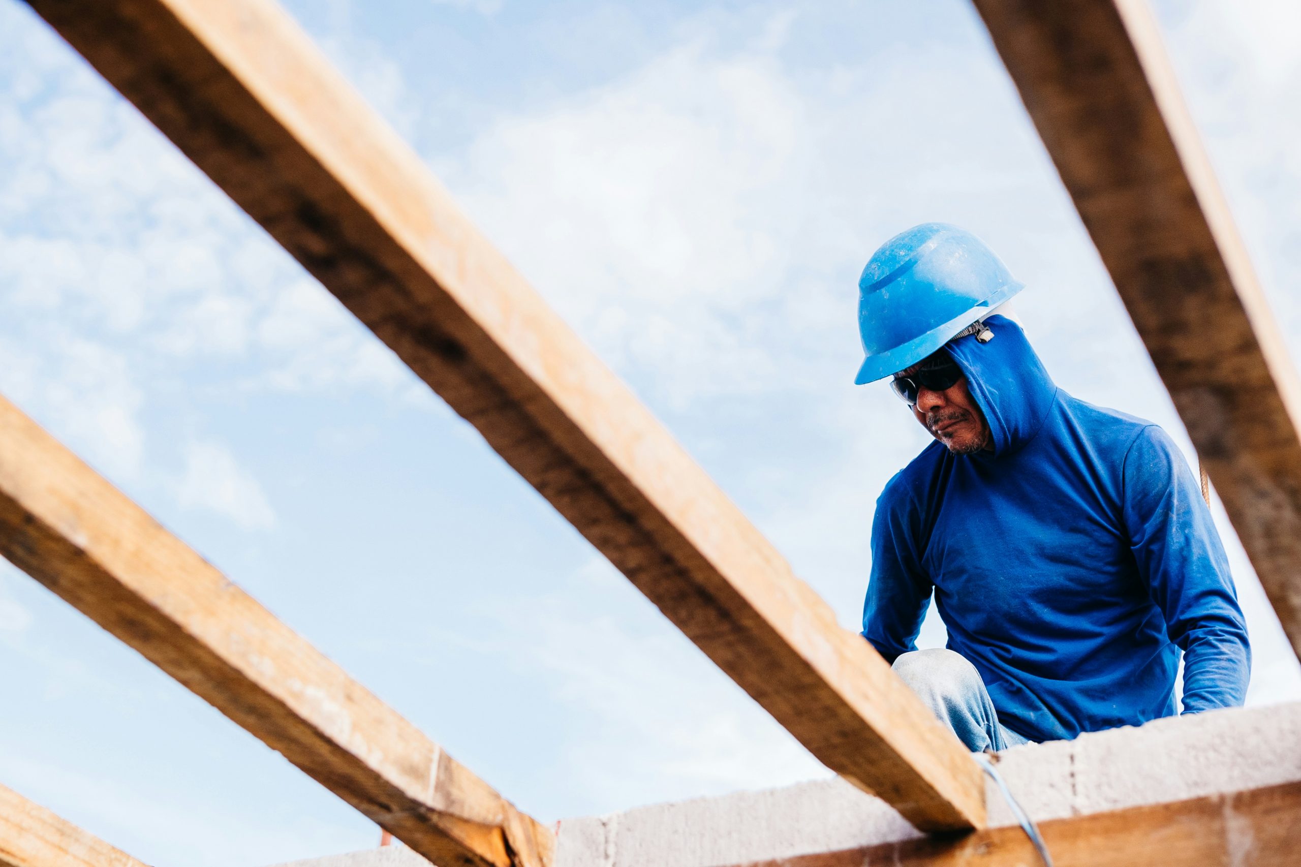 An image of a kokua roofing worker on a job site.